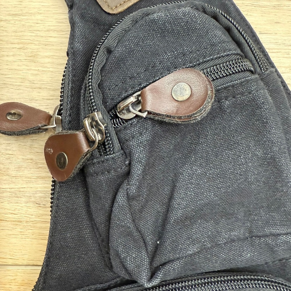 Rothco Canvas Sling Bag Crossbody Shoulder Backpack Travel Daypack Tactical - Picture 4 of 11